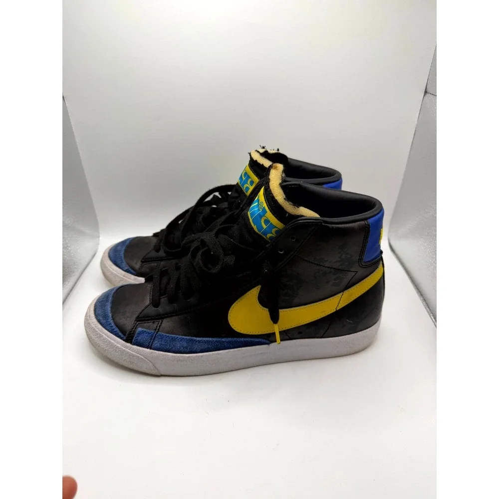 Nike Blazer Mid Peace, Love & Basketball DC1414-001 Mens 9 Sneaker Black Leather